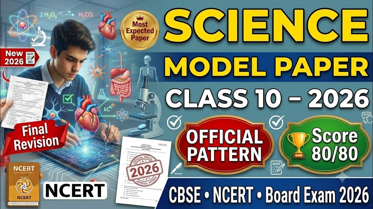 Class 10 Science Model Paper 2026 | Official Pattern | Score 80/80 in ...