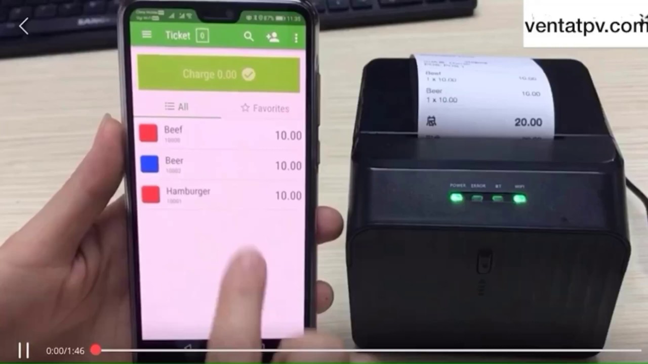 Impresora Bluetooth 58MM compatible Loyverse. - YouTube