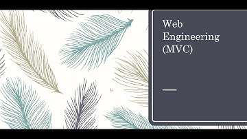 Web Engineering Week 08 Lab Video 01 (MVC)