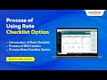 Process of using Rate Checklist Option