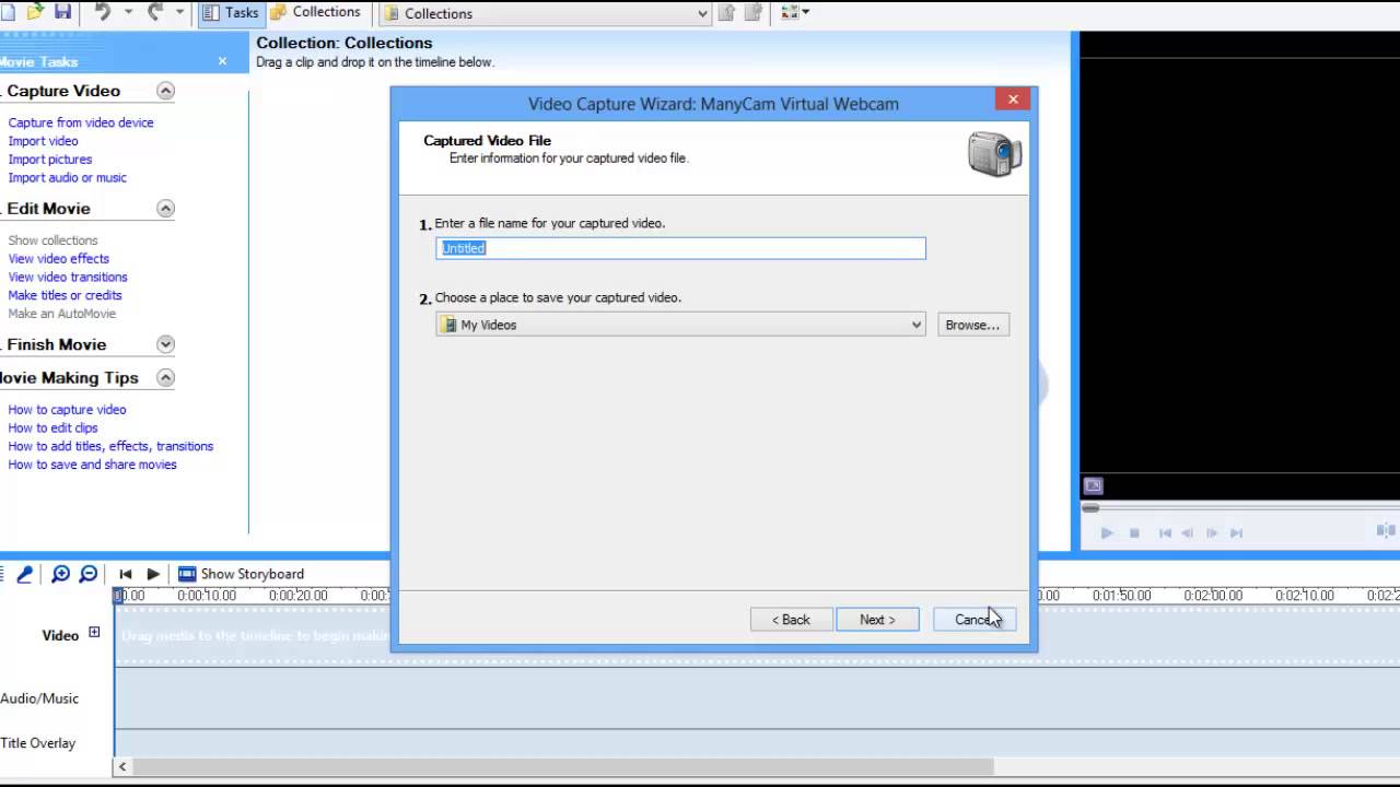 capture video in windows vista