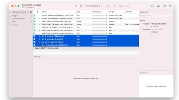 Organizing documents Creating documents groups ATLAS ti 9 Mac