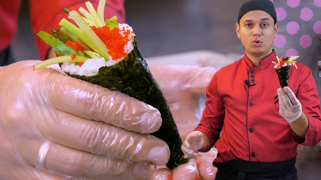 ⁣Хенд ролл, Темаки, hand roll. Ручной ролл пошаговый рецепт.