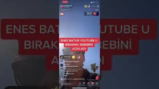 Enes Batur Youtube Birakma Sebebi̇ni̇ Açikladi Tam Vi̇deo