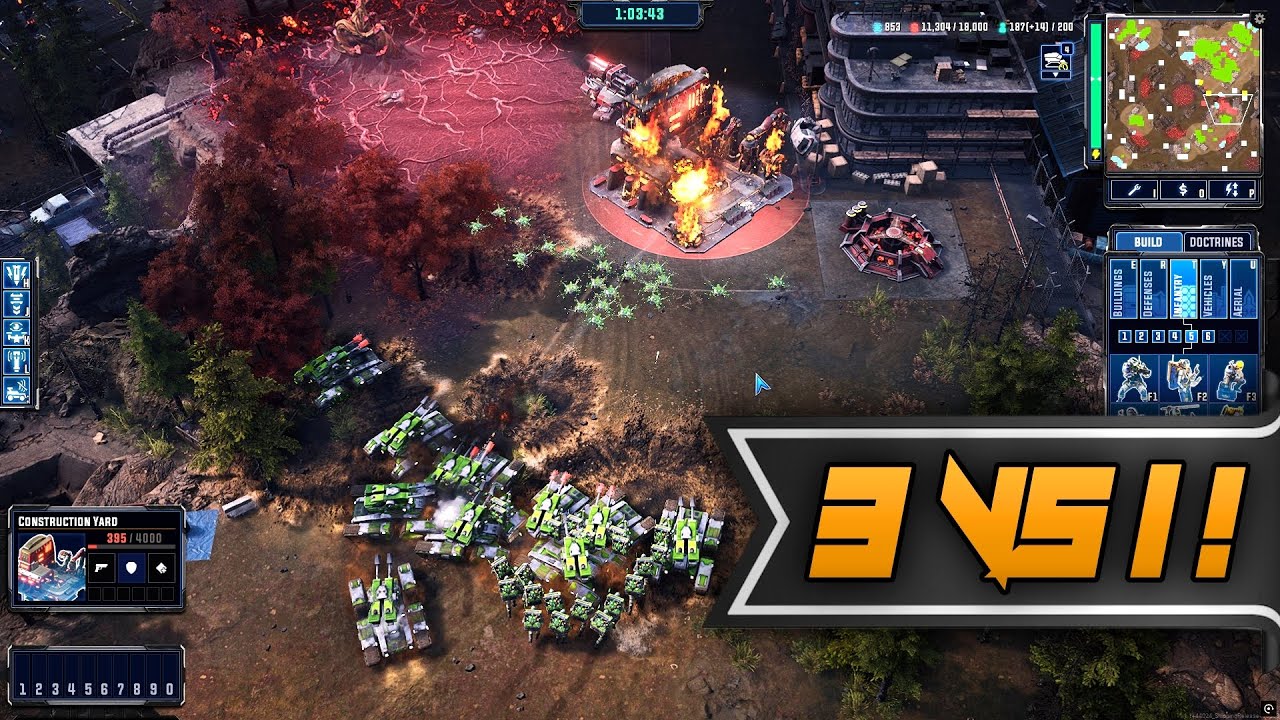 Tempest Rising | 3 vs 1 - Skirmish Normal Difficulty | (IT WAS TOUGH!)