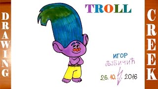 How to Draw CREEK Troll from Trolls Dreamworks Easy and Color | #MrUsegoodART