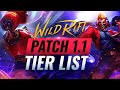 BEST Champions TIER List - Wild Rift Patch 1.1