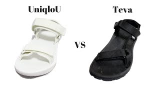 ユニクロユーとテバのサンダル比較してみた。UniqloU vs Teva