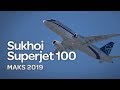 Sukhoi Superjet 100 с «саберлетами» МАКС-2019
