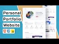 New personal portfolio website using html css javascript