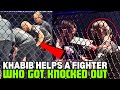 Khabib Nurmagomedov Helps A Fighter After He Got Knocked Out Against His Teammate RESPECT Khabib Nurmagomedov Helps A Fighter After He Got Knocked Out Against His Teammate RESPECT
