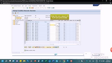 Example - VK32 - Condition Maintenance - Set Prices