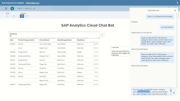 SAP Analytics Cloud Chat Bot