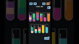 Water Color Sort Level 185. Gameplay Solution