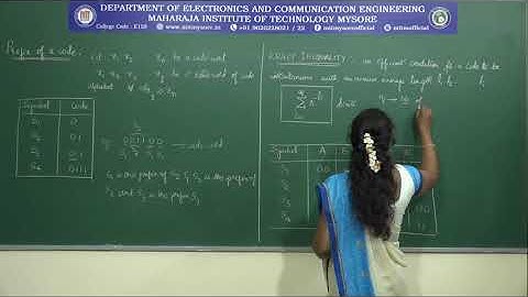 KRAFT Inequality and Instantaneous code |ECE | V Sem | M2 | S2
