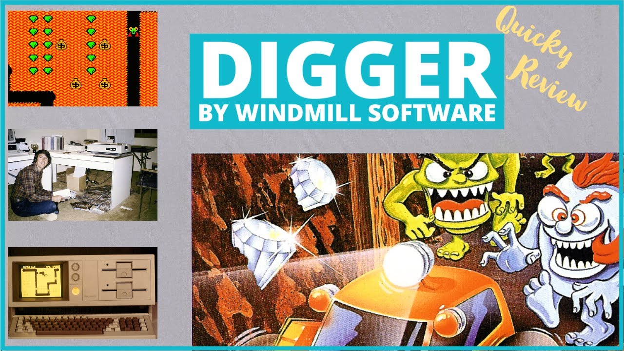 Digger by Windmill Software Quicky Review 1983 (PC) YouTube