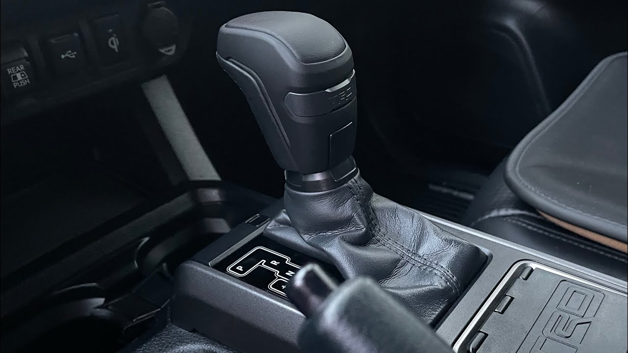 “Blacked Out” TRD Pro Shift Knob W/ AJT Chrome Delete - Install - YouTube