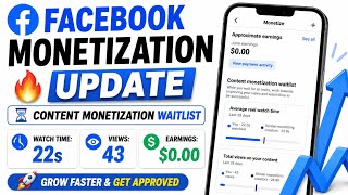 Facebook New Updates for Waiting List Accounts in Content Monetization 