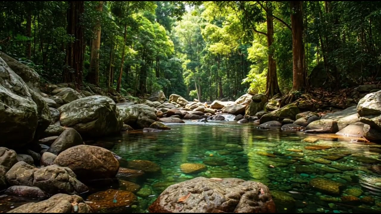 Lembut Alami - Suara Air Mengalir & Piano Sleep Music – ASMR Suara Air Pengantar Tidur