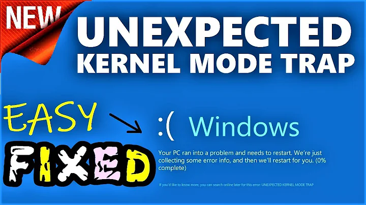 UNEXPECTED KERNEL MODE TRAP Windows 10 Boot Error | How to fix Blue Screen Error Code 0x0000007F
