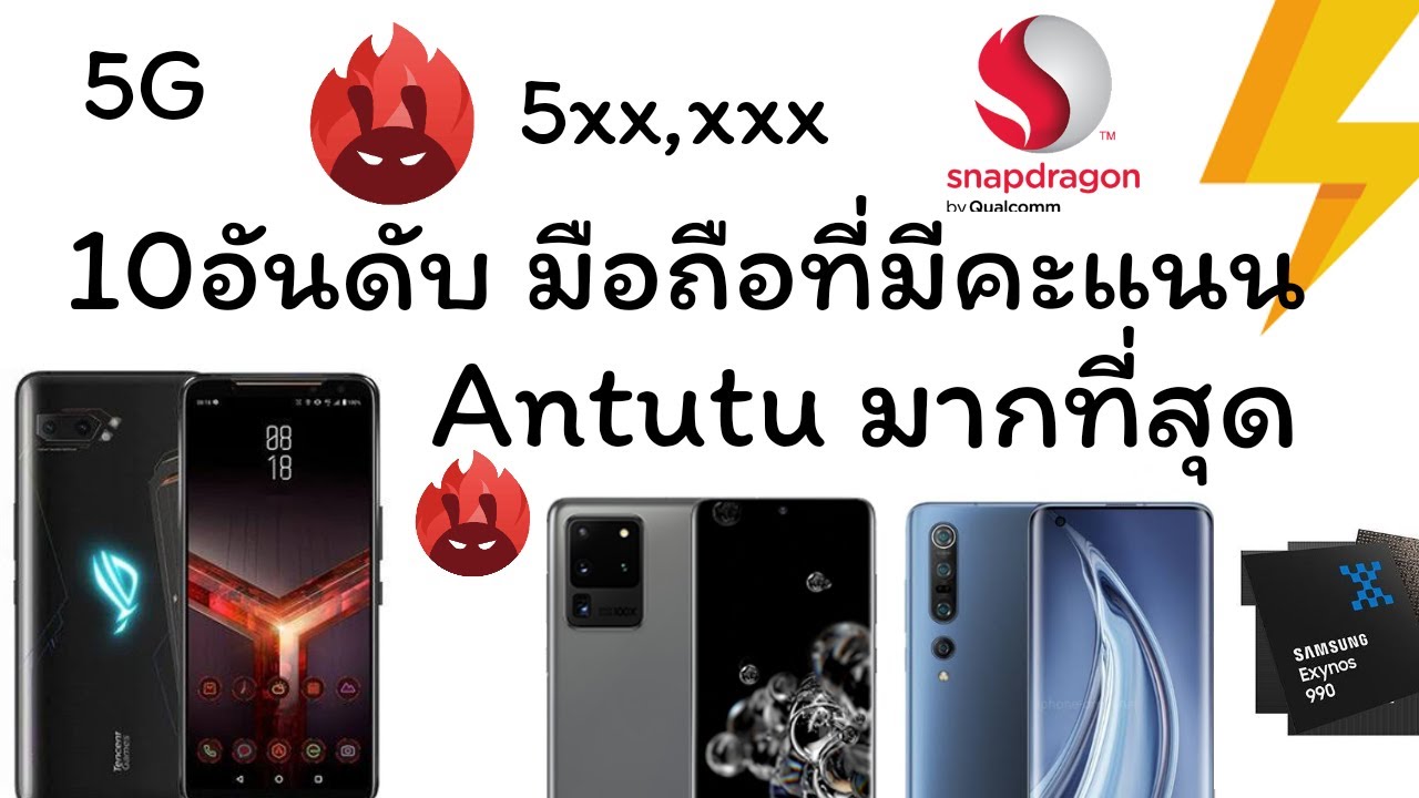 คะแนนมือถือ  New Update  10อันดับ มือถือAndroid​ที่แรงที่สุด คะแนนเยอะที่สุดจากAnTuTu