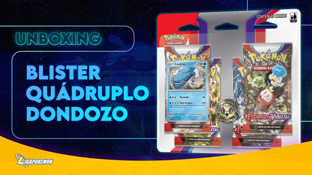 Jogo Pokemon Escarlate e Violeta Blister Quadruplo Dondozo - Bebe