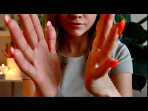 ASMR Face Touching Slow Hand Movements & Sleep Affirmations Soft Spoken | Personal Attention