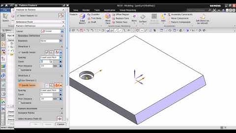 Linear Pattern in Siemens NX (Tutorial)