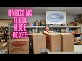 Unboxing so many huge boxes of various items there are so many unique items in here