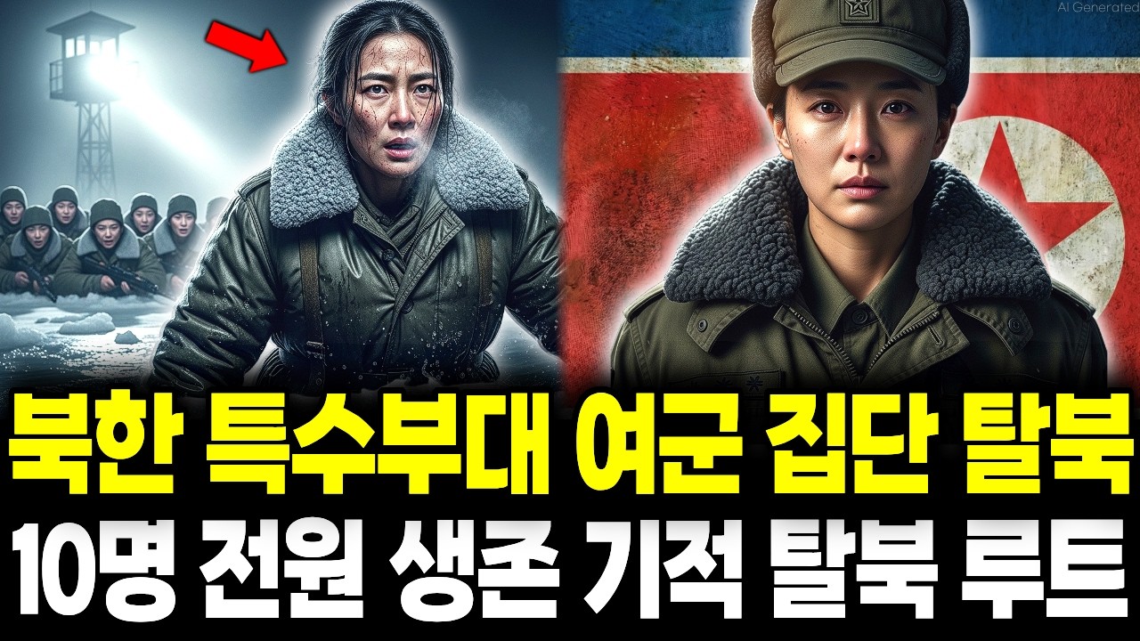 북한 여군 특수부대 10명 집단 탈북, 전원 생존 기적의 탈북 루트 공개 [AI 드라마]
