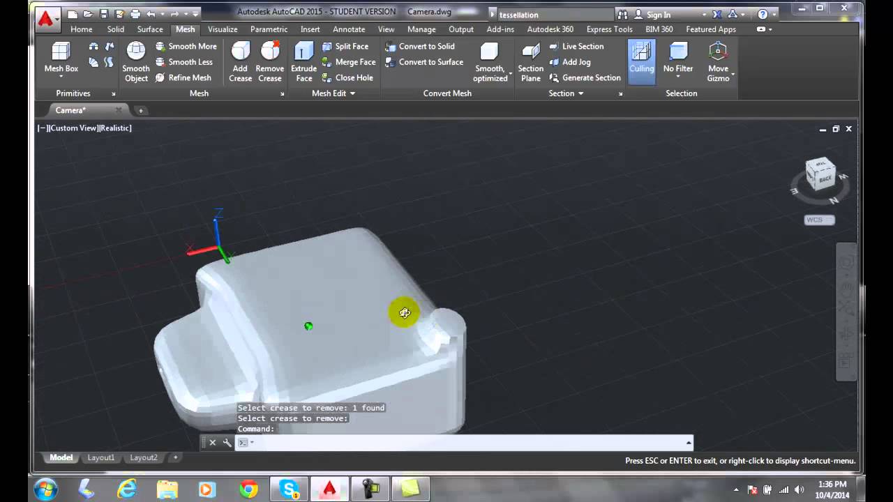 3D Modeling 09-14 Removing a Crease - YouTube