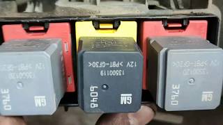 Chevrolet Cruze radiator fan condenser fan relay location