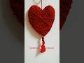 Handmade Valentine Heart Decor | Wool Craft ✨ #Diy #homedecor #anubha #youtubeshorts #ytshorts #yt
