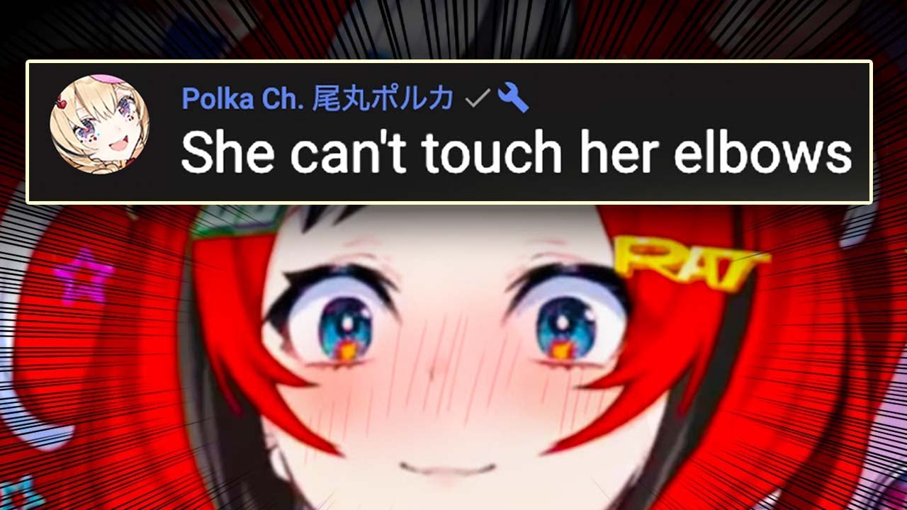 Polka Thinks Bae Can't Touch Her Elbows After Seeing Her New Outfit【Hololive】