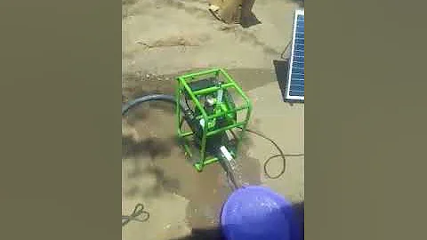 Testing a solar powered water pump