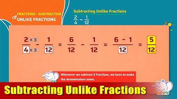 G4 - Module 14 - Exercise 1 - Subtracting Unlike Fractions | Appu Series | Grade 4 Math Learning