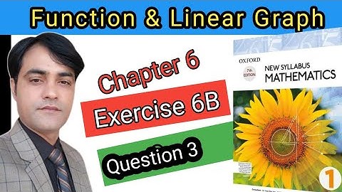 Exercise 6B Q NO 3 I Oxford New Syllabus Mathematics |Chap 6 I Function & Linear Graph | D1 Solution