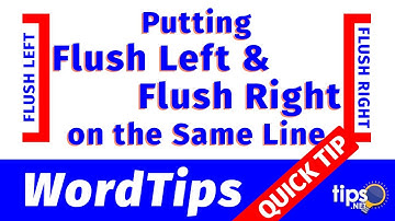Putting Flush Left and Flush Right on the Same Line