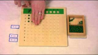 Montessori Mathematics Maths Bead Board Multiplication Division Teaching 