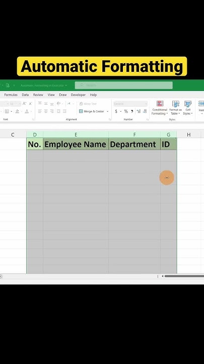 Automatic Formatting In Excel shorts YouTube automatic-formatting-in-excel-shorts-youtube