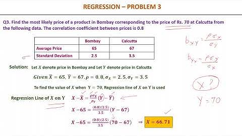 Video 7  -   Problems on Regression