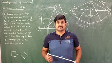 53- Development of lateral sufaces of truncated square pyramid- Module 4- Eng. Grap. by GURUDATT.H.M