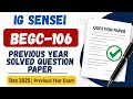 BEGC-106 Solved Question Paper | Dec 2025 | IGNOU Previous Year Question Paper