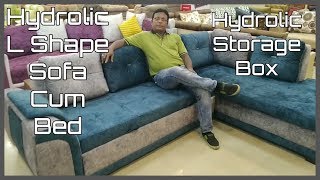 L Type Hydrolic Sofa Cum Bed 🛏️ || L Shape Sofa Cum Bed With Storage..