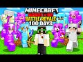WE Survived 100 days in a Minecraft Hardcore BATTLE ROYALE