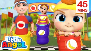 Whos Gonna Win? Family Games Competition More Little Angel Kids Songs Nursery Rhymes