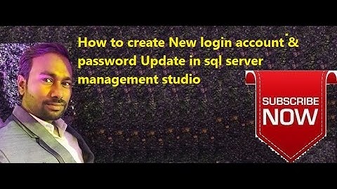 How to create New login account & password Update in sql server management studio #SQL #Server #Win