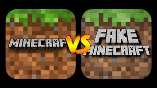 FAKE Minecraft PE VS REAL Minecraft PE (Building Battle)