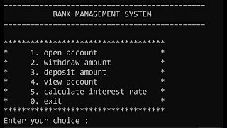 Banking Management System Project In Python