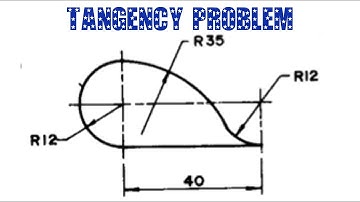 TANGENCY PROBLEM 2 ||Tangency || Tangency problems || Engineering drawing Technical drawing